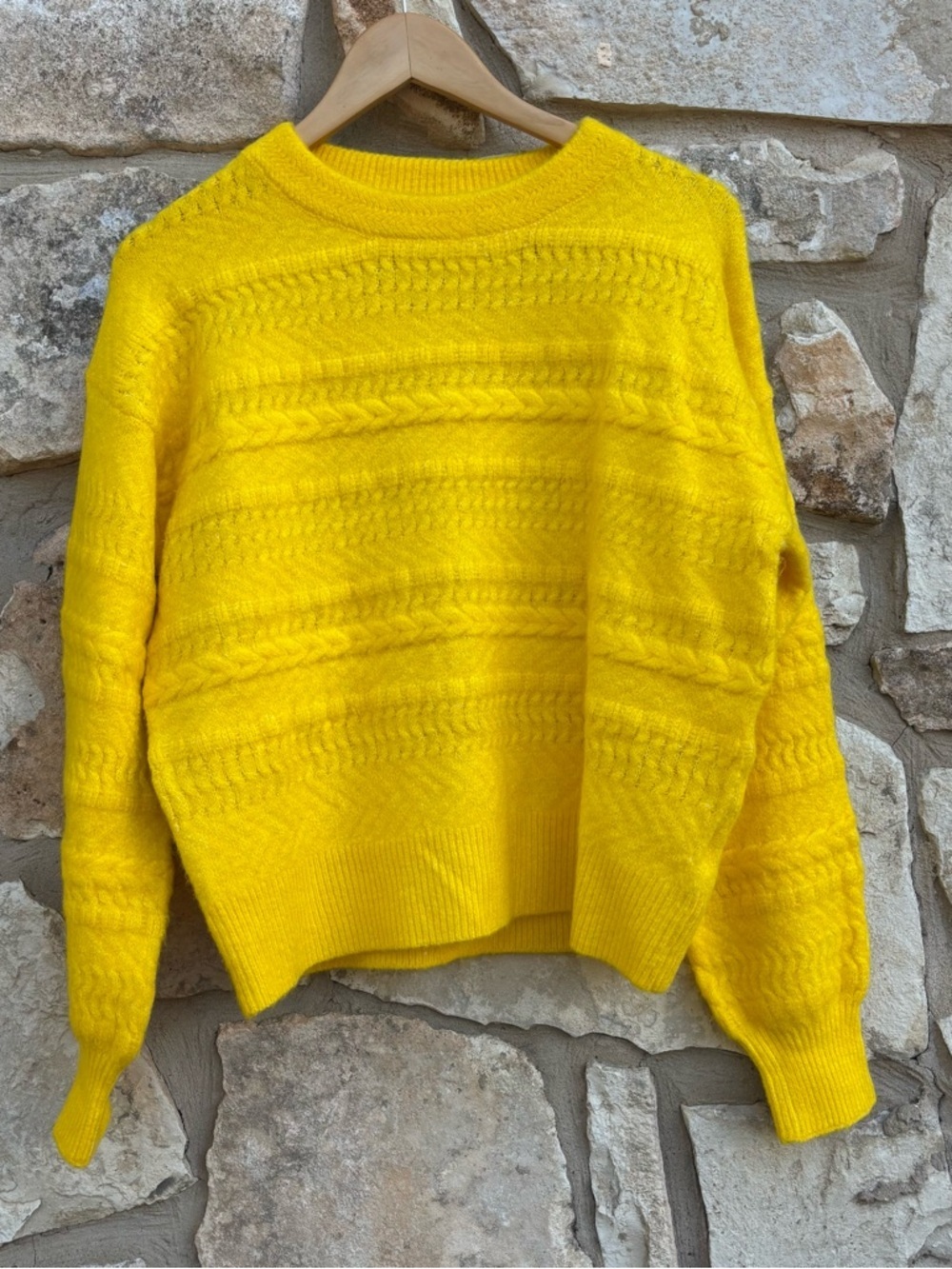 Yellow french connection sweater size small